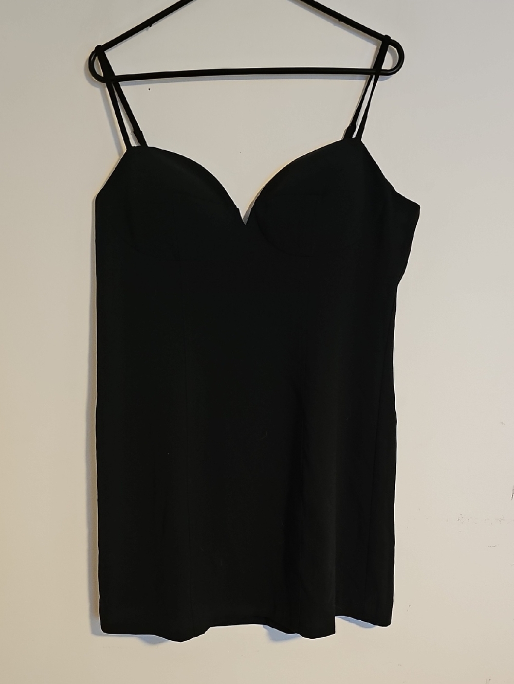 BCBG Little Black Spaghetti-Strap Mini Dress